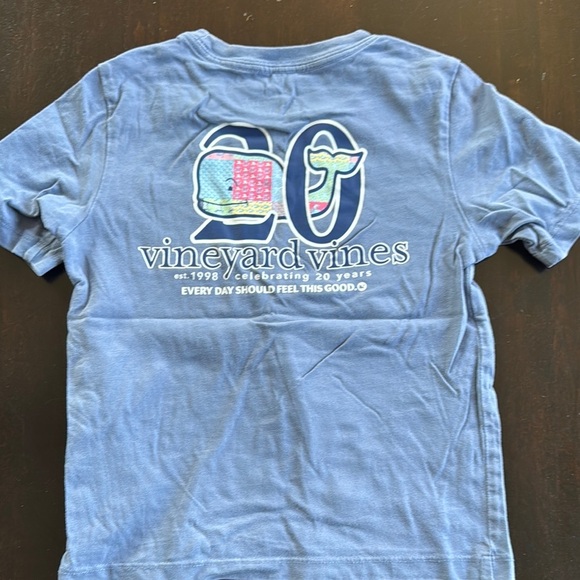 Vineyard Vines Blue Short Sleeve Tee Classic Cotton - Picture 4 of 4